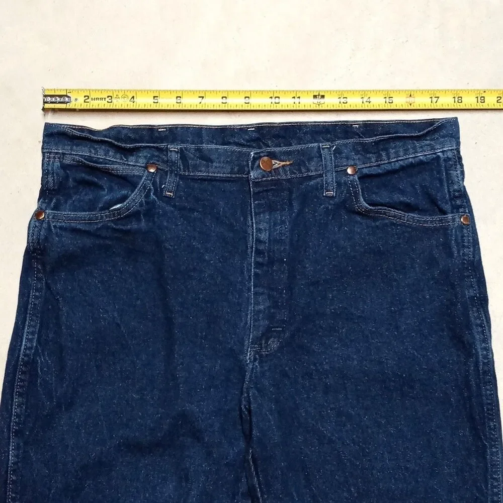 Vintage Wrangler 937STR Men's 36x30 Dark Wash Straight Leg Jeans